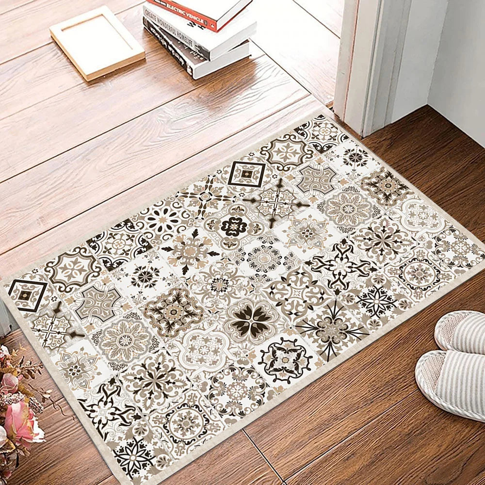 Tapis à motif oriental Nesty - Velours doux et lavable (vue 10)