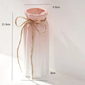 Vase en céramique rose, forme bouteille épurée - Nesty (vue 7)