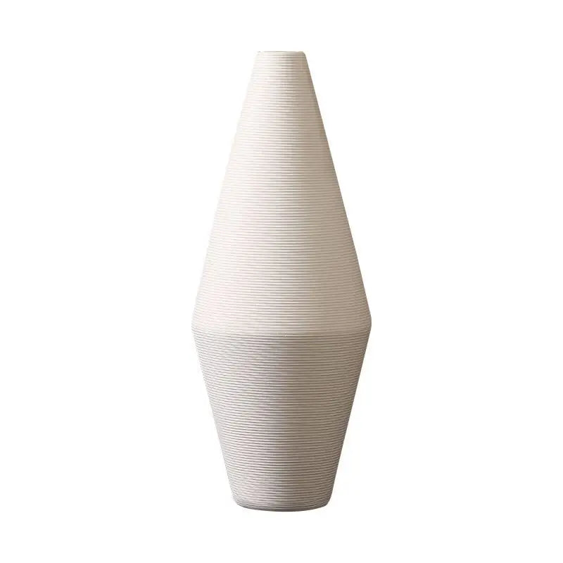 Vase céramique blanc épuré, motif végétal - Nesty (vue 6)