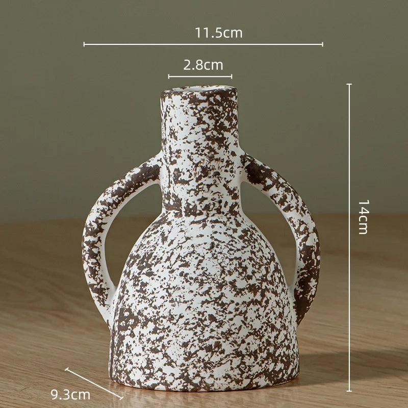 Vase en céramique motif tacheté, terrarium décoratif - Nesty (vue 7)