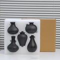 Lot de 5 vases en céramique noire mate, style minimaliste - Nesty (vue 7)