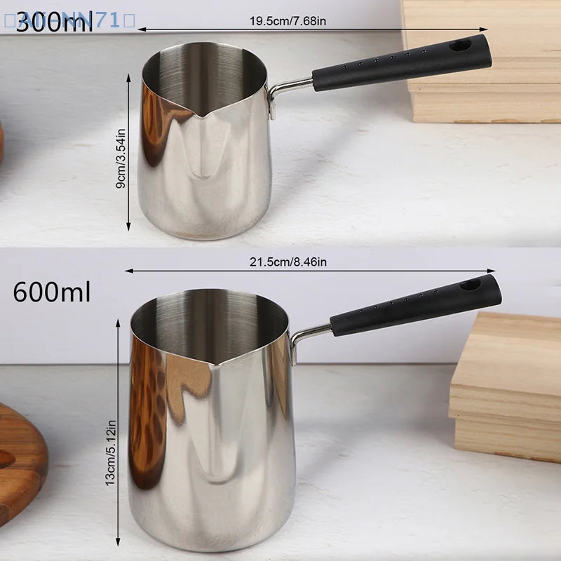 Casserole à manche long en inox pour lait et chocolat chaud (vue 6) - Nesty
