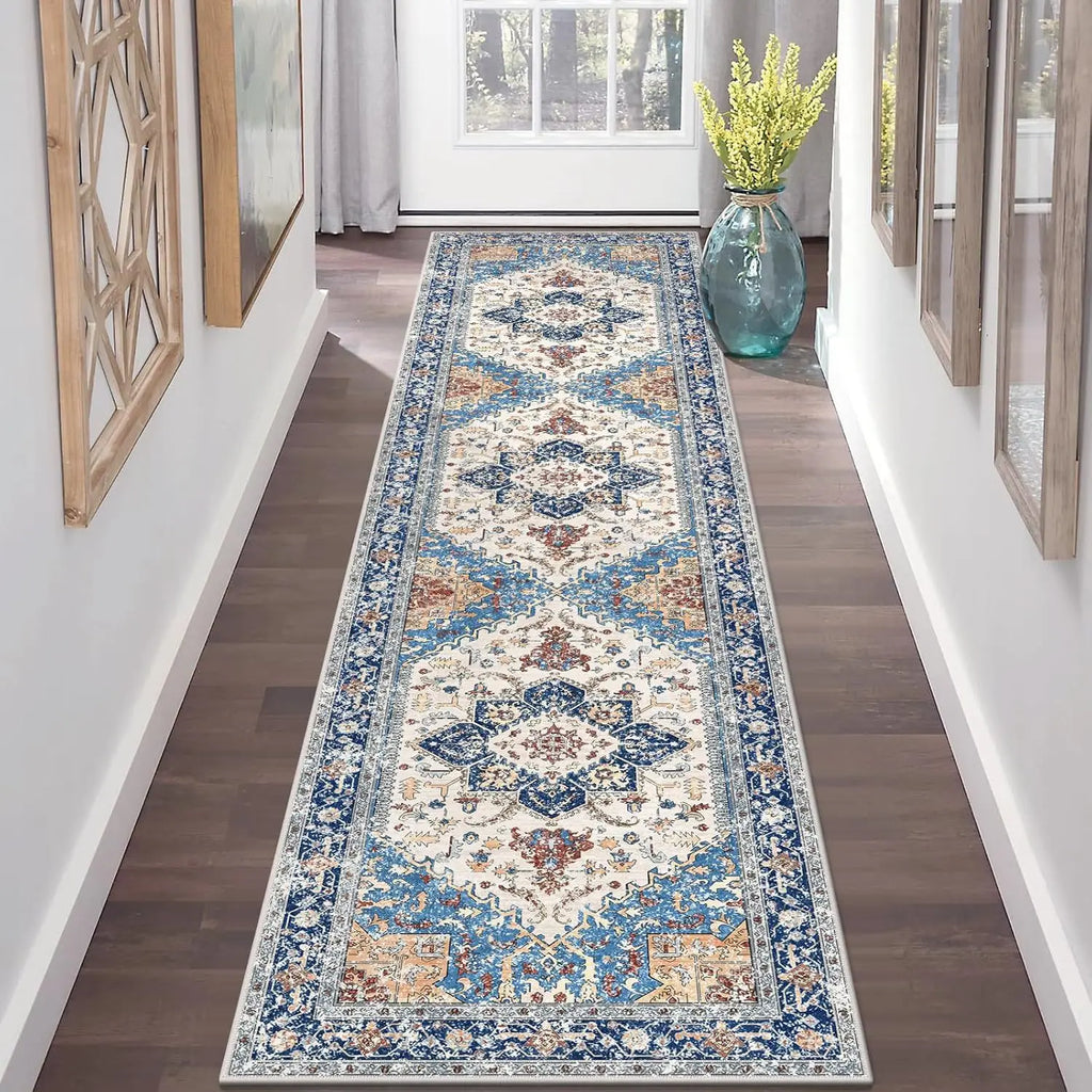 Tapis de couloir style persan Nesty - Chemin de couloir antidérapant (vue 5)