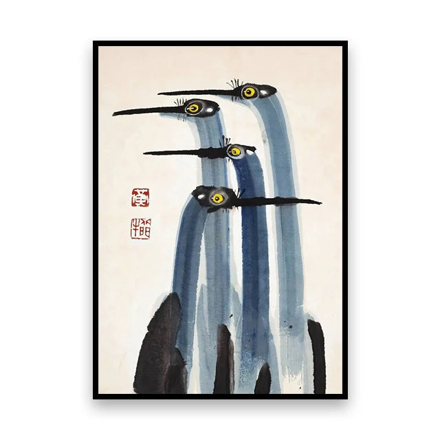 Toile imprimée grue japonaise — art mural vintage - Nesty (vue 22)