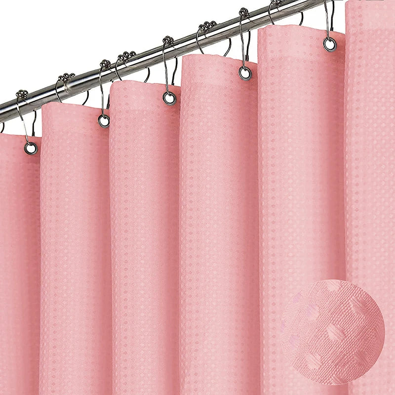 Rideau de douche gaufré opaque — cloison de douche avec crochets - Nesty (vue 20)