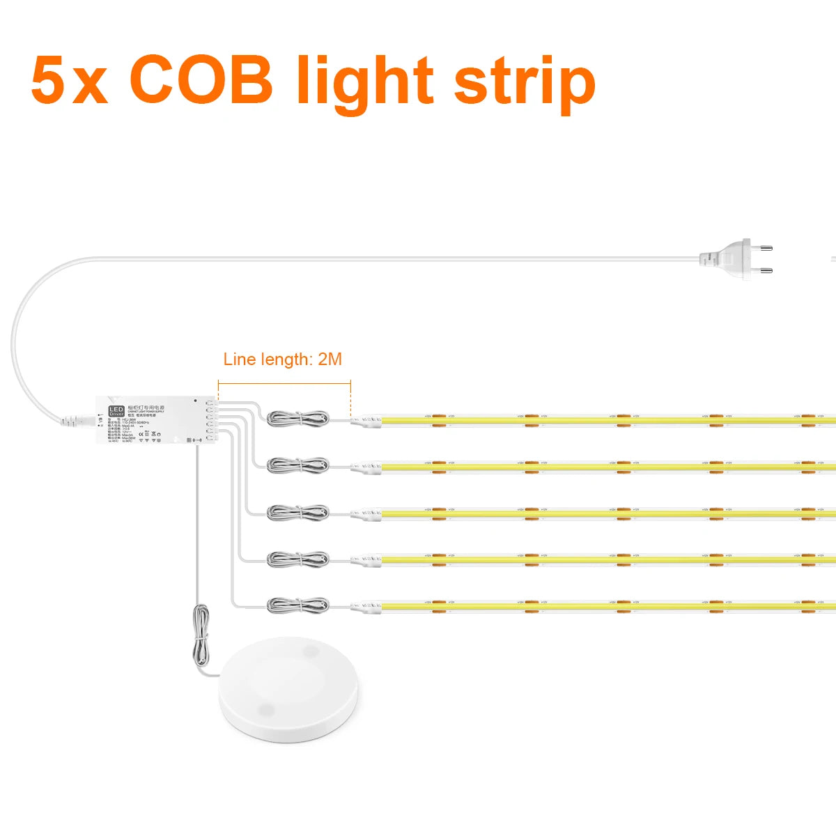 Ruban LED tactile pour dressing et cuisine Nesty - Variateur à effleurement, sans perçage (vue 10)
