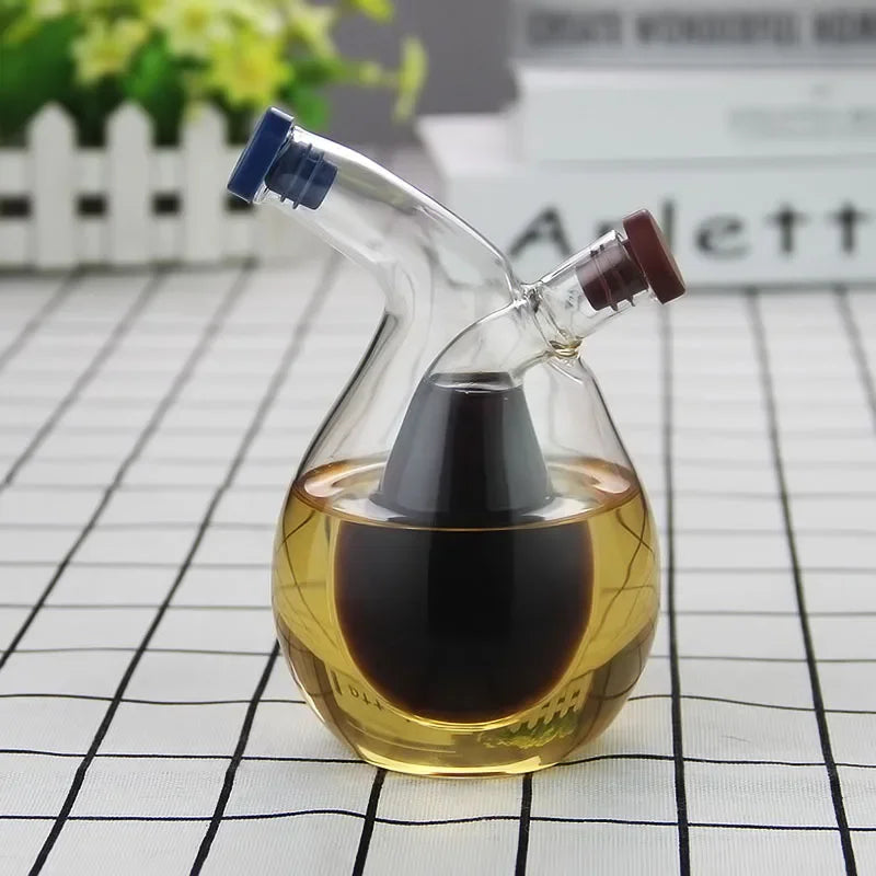 Flacon à sauce double compartiment en verre (vue 5) - Nesty