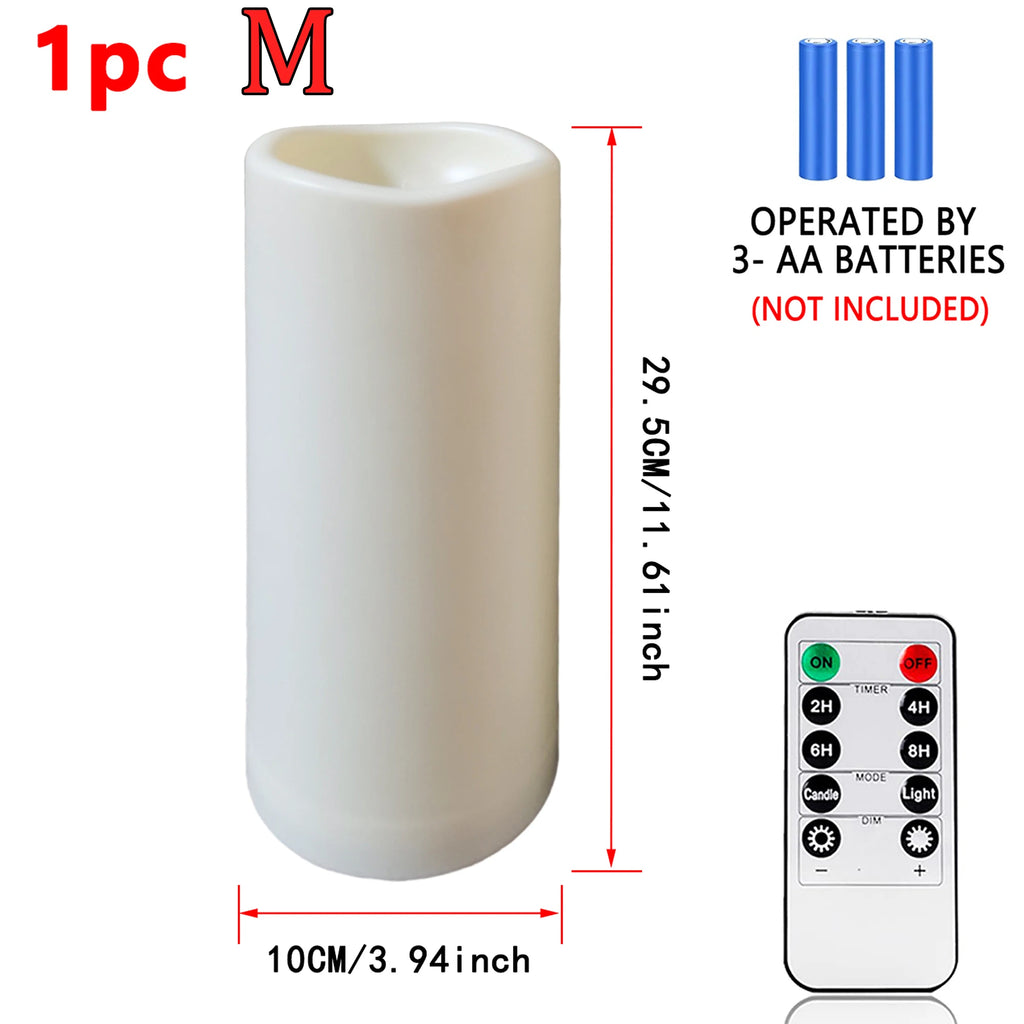 Bougies LED pilier vacillantes Nesty - Télécommande, intérieur et extérieur (vue 7)