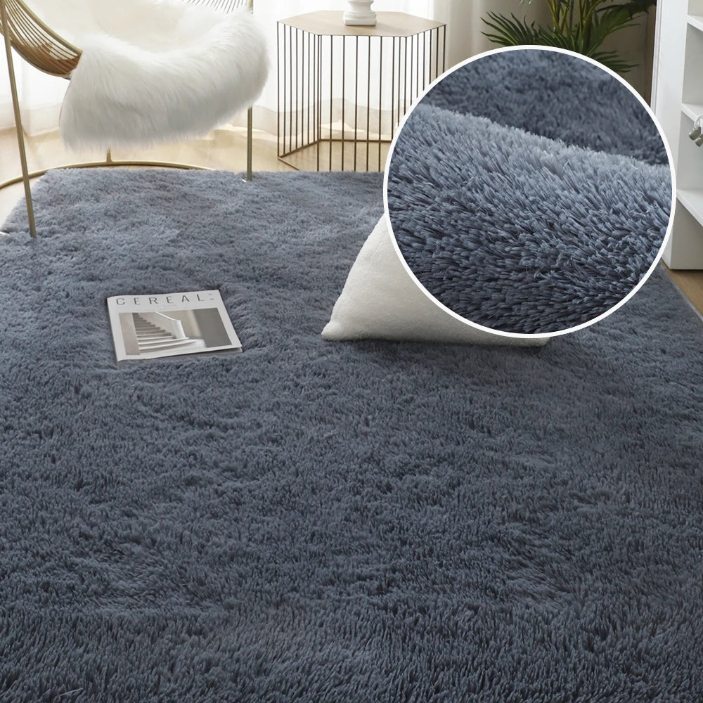 Grand tapis moelleux blanc pour salon et chambre Nesty (vue 13)