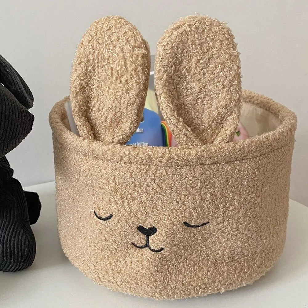 Panier de rangement en peluche oreilles de lapin (vue 8) - Nesty