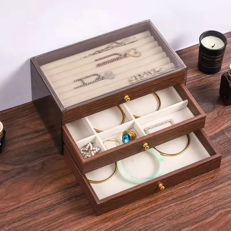 Boîte à bijoux en bois à tiroirs (vue 10) - Nesty