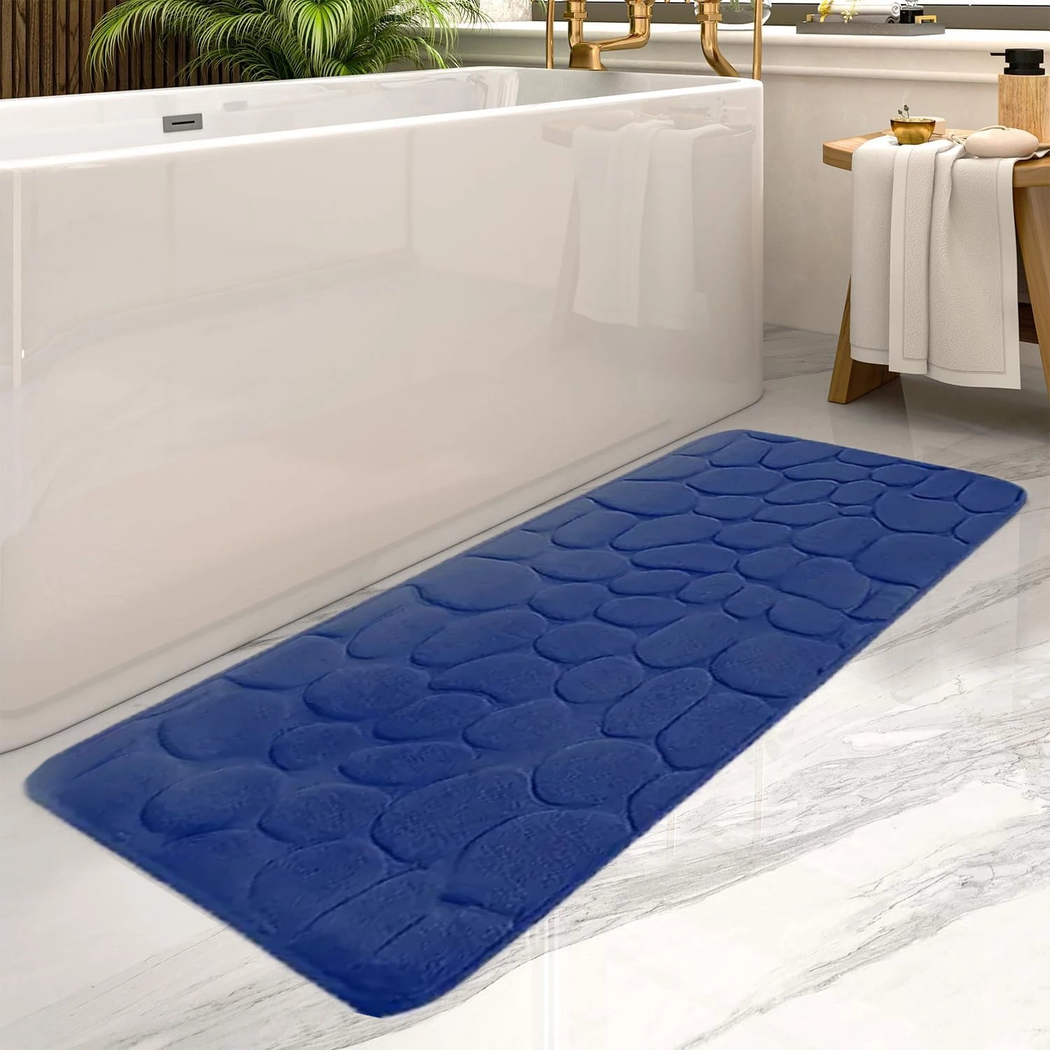 Tapis de bain long en microfibre — antidérapant, grand format - Nesty (vue 10)