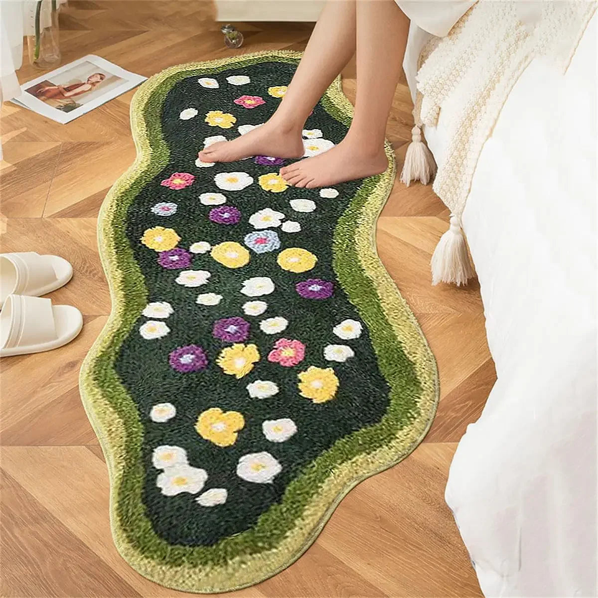 Tapis de chevet forme libre Nesty - Tapis moelleux irrégulier (vue 6)