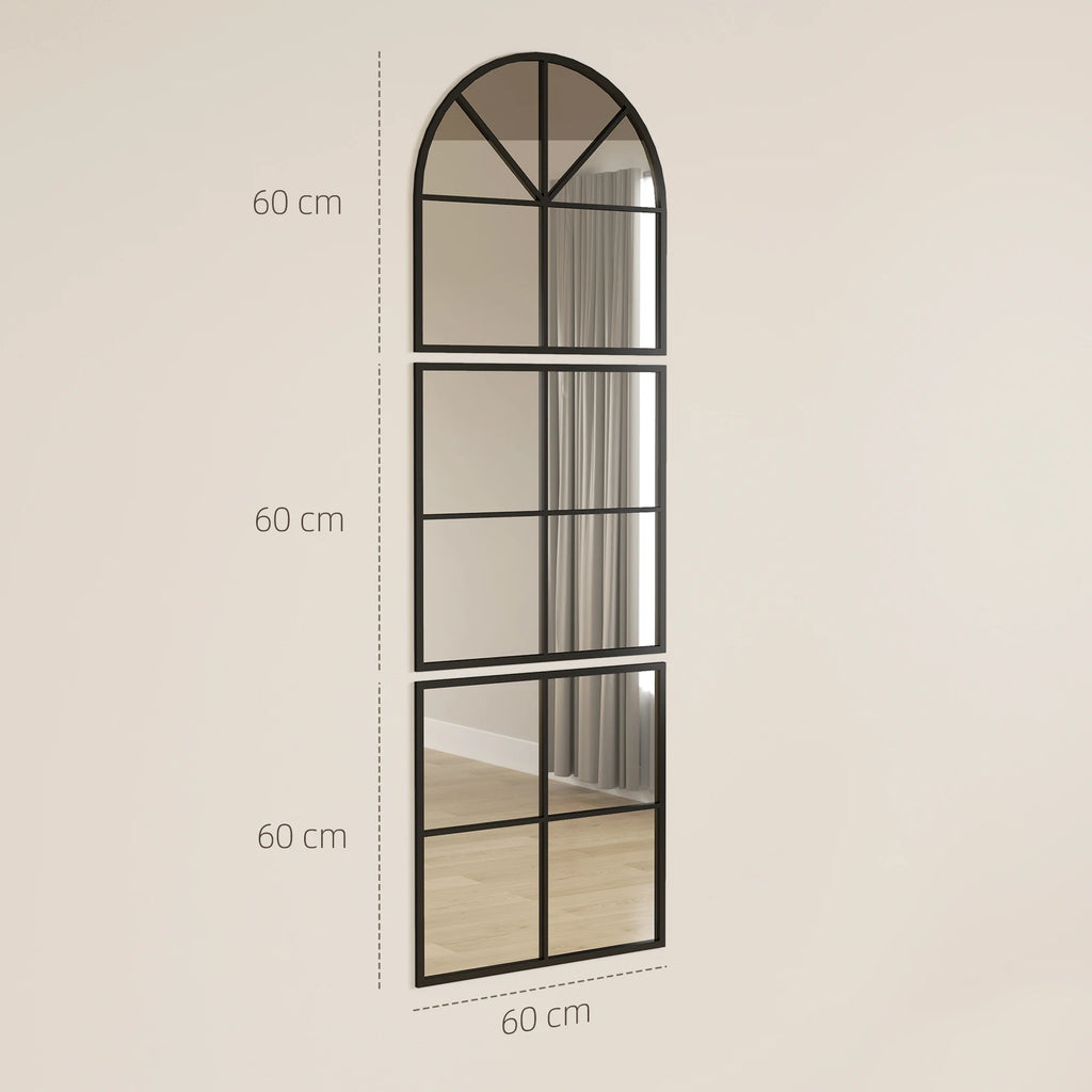 Miroir cintré segmenté Nesty - Cadre métal noir (vue 5)