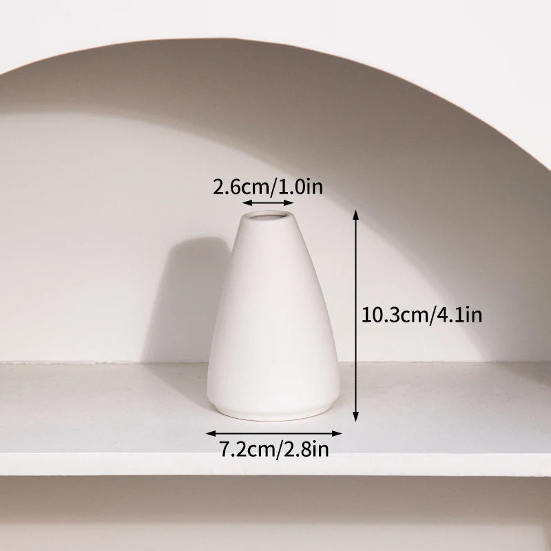 Vase en céramique blanc, style nordique épuré - Nesty (vue 22)