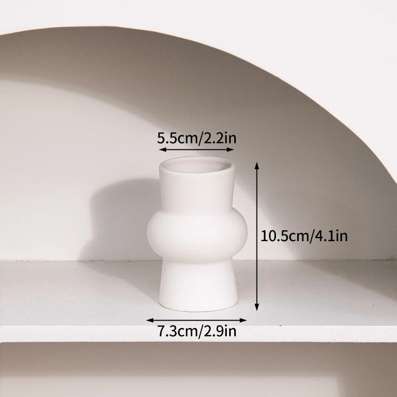 Vase en céramique blanc, style nordique épuré - Nesty (vue 44)