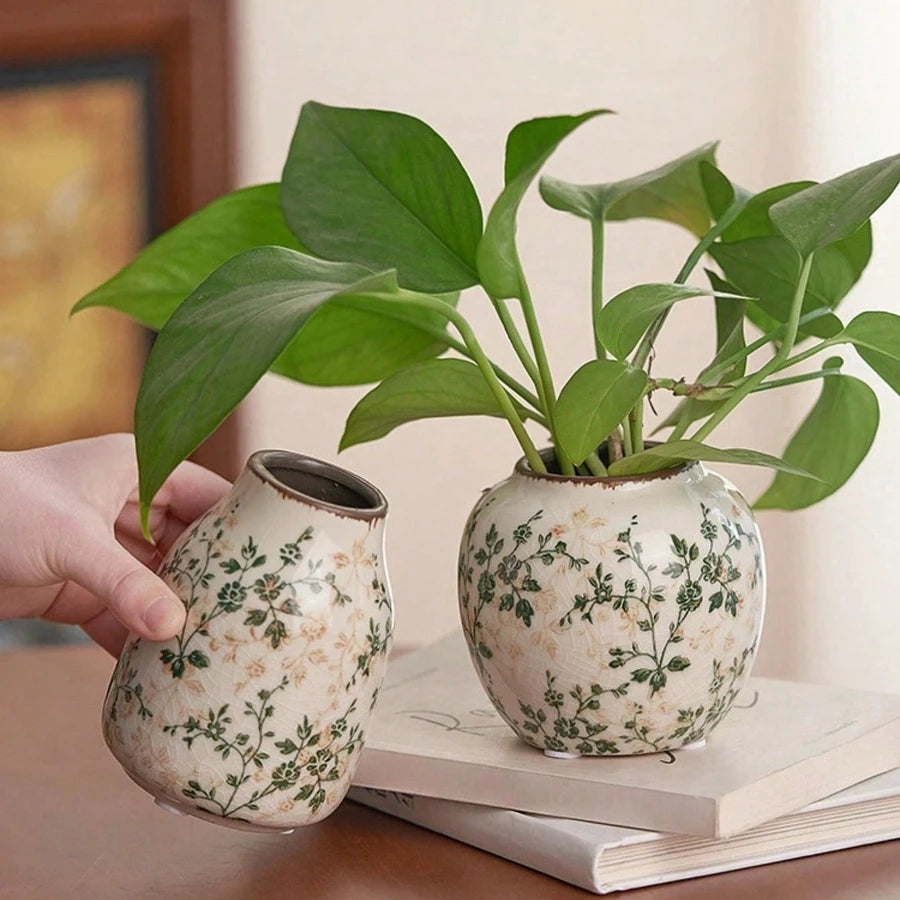 Vase en céramique craquelé — fait main, esprit bohème (vue 5) - Nesty
