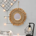 Miroir tapisserie macramé, tissage bohème suspendu (vue 7) - Nesty