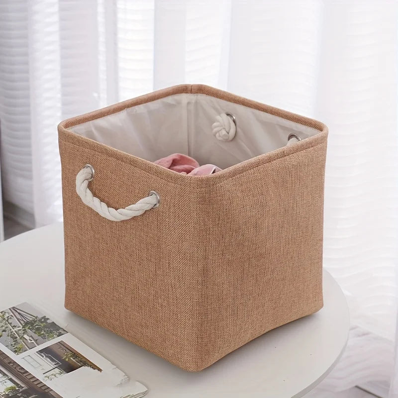 Boîte de rangement pliable en lin pour vêtements (vue 7) - Nesty
