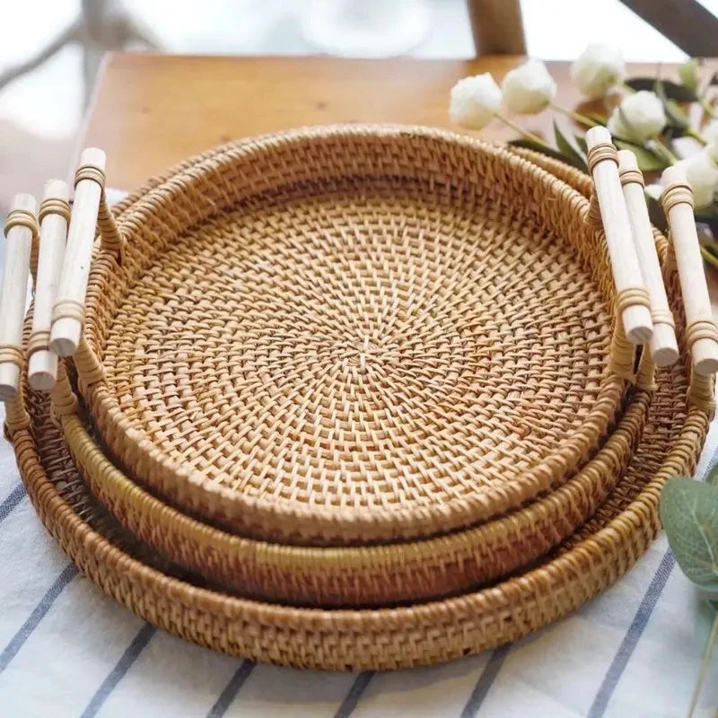 Panier de rangement en rotin tressé main avec couvercle - Nesty (vue 2)