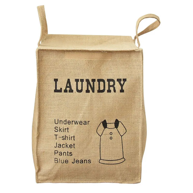 Sac de rangement pliable en jute avec anses - Nesty (vue 9)