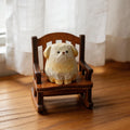 Figurine animal sur chaise à bascule — bois sculpté - Nesty (vue 14)