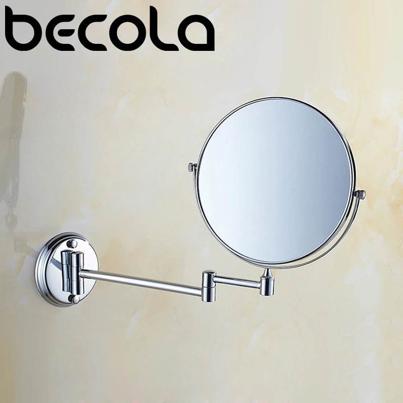 Miroir mural double face doré — bras extensible x3 (vue 8) - Nesty