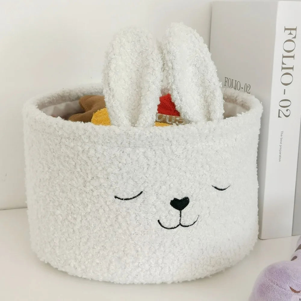 Panier de rangement en peluche oreilles de lapin (vue 7) - Nesty
