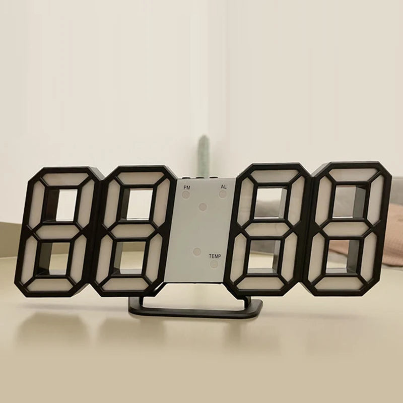 Horloge murale LED digitale Nesty - Horloge connectée USB avec température (vue 7)