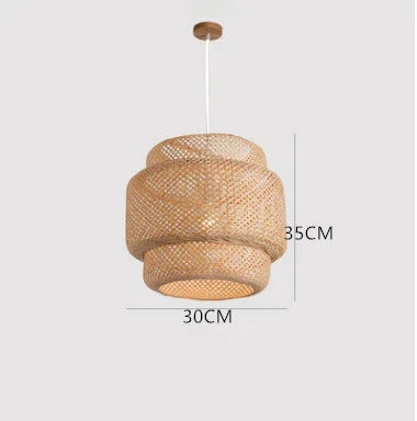 Suspension en bambou tressé Nesty - Luminaire pour salle à manger (vue 7)