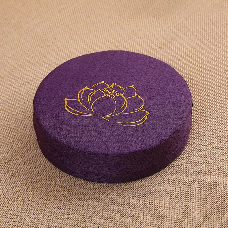 Coussin de méditation en lin Nesty - Texture lotus, modèle compact (vue 15)