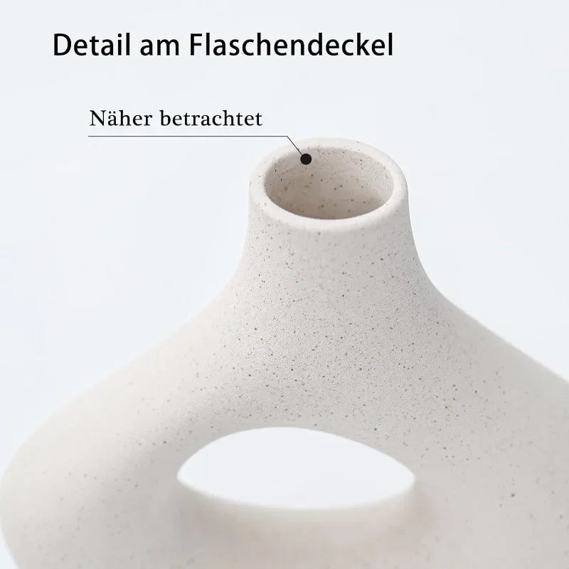 Duo de vases céramique blancs, forme montagne - Nesty (vue 2)