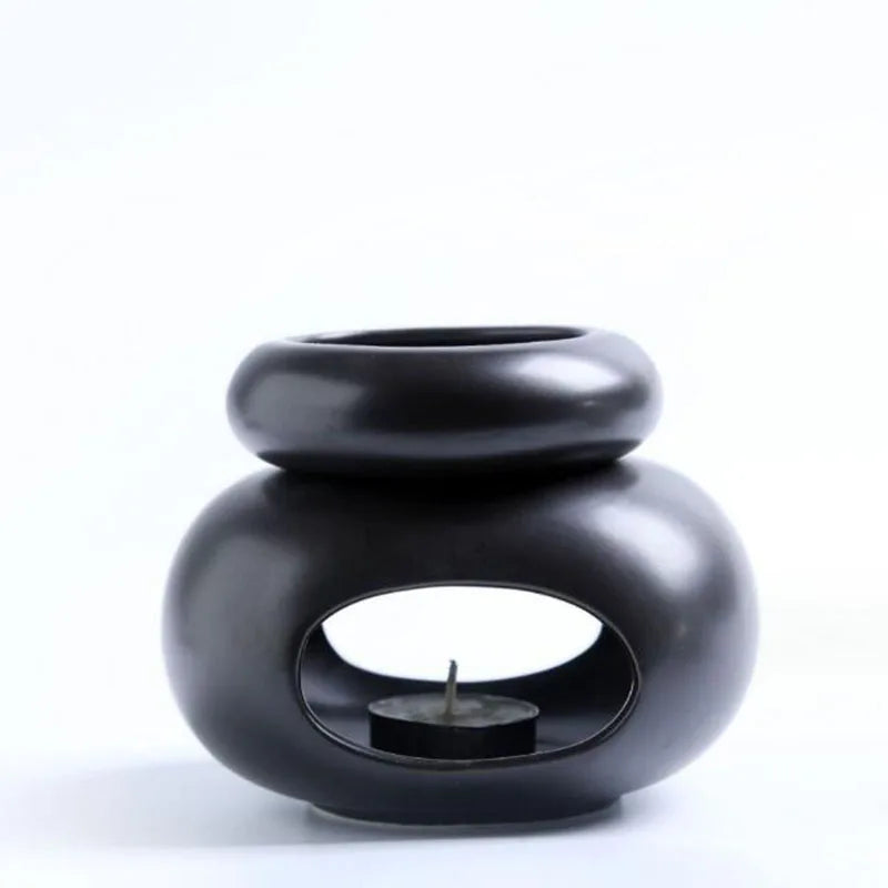 Brûle-parfum en céramique grande capacité, noir ou blanc (vue 6) - Nesty