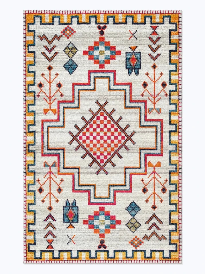 Tapis à motif géométrique rétro pour salon Nesty (vue 18)
