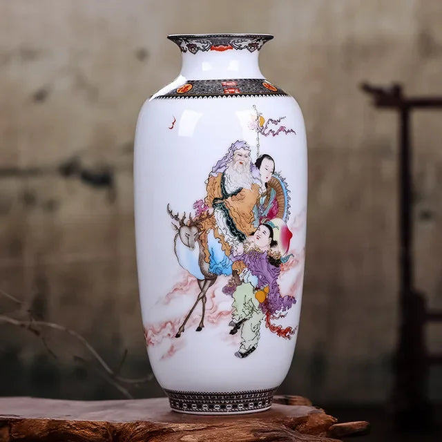 Vase en céramique de Jingdezhen Nesty - Surface lisse traditionnelle (vue 12)