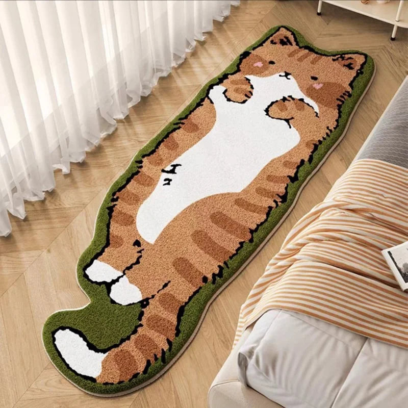Tapis de chevet long illustré chat Nesty - Pour chambre d'enfant (vue 8)