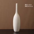 Vase céramique blanc épuré, motif végétal - Nesty (vue 9)