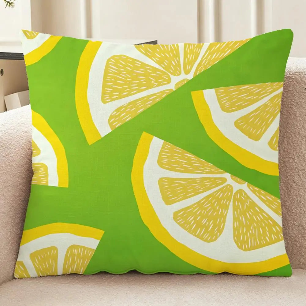Housse de coussin en lin imitation Nesty - Jaune citron, style léger (vue 11)
