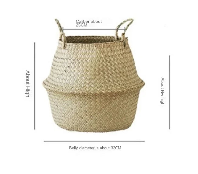 Panier en osier pour fleurs et linge, pot de jardin décoratif - Nesty (vue 11)