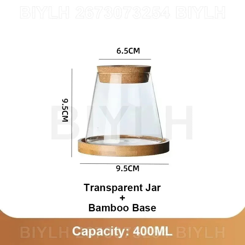 Vase en verre pour hydroponie — avec plateau (vue 9) - Nesty