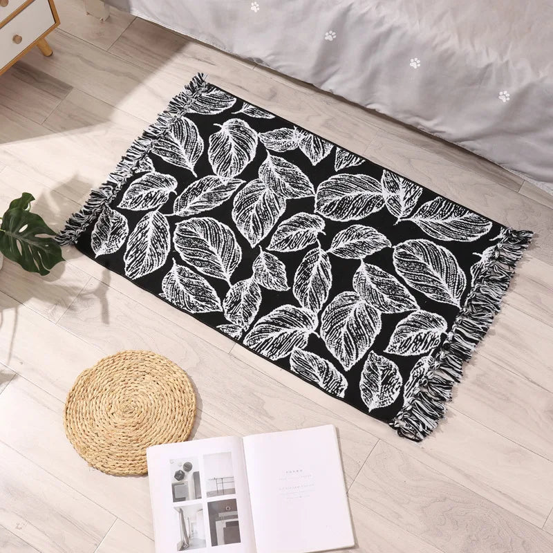 Tapis tissé main à franges — esprit bohème - Nesty (vue 32)