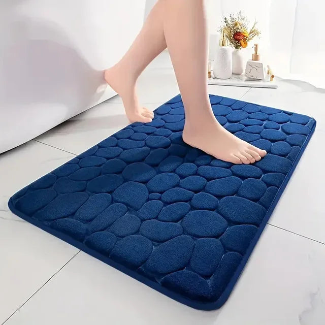 Tapis de bain antidérapant relief 3D — motif galets absorbant - Nesty (vue 7)
