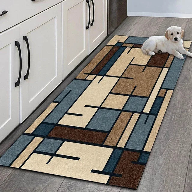 Tapis de cuisine à motif géométrique sobre (vue 7) - Nesty