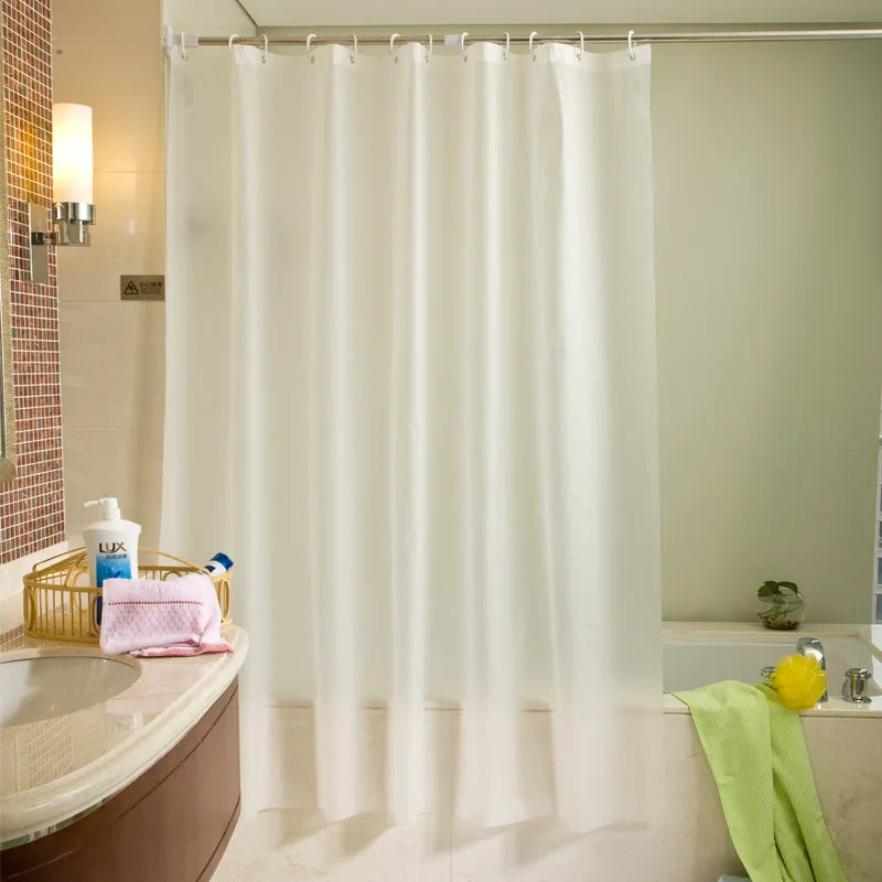 Rideau de douche uni en tissu imperméable, ambiance chaleureuse - Nesty (vue 3)
