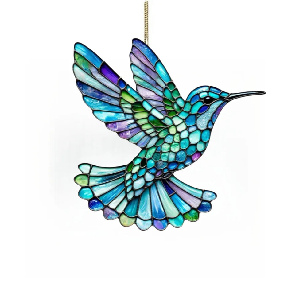 Suncatcher colibri en acrylique Nesty - Pendentif décoratif pour fenêtre et jardin (vue 8)