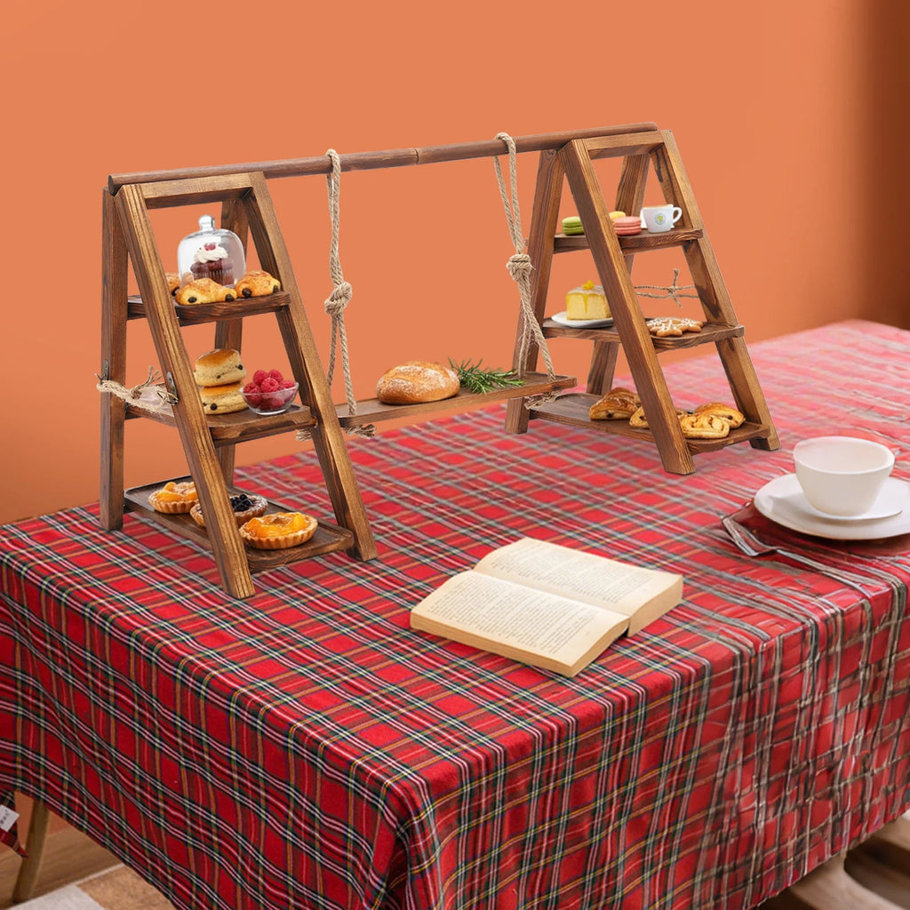 Présentoir à gâteaux en bois — trois niveaux - Nesty (vue 1)