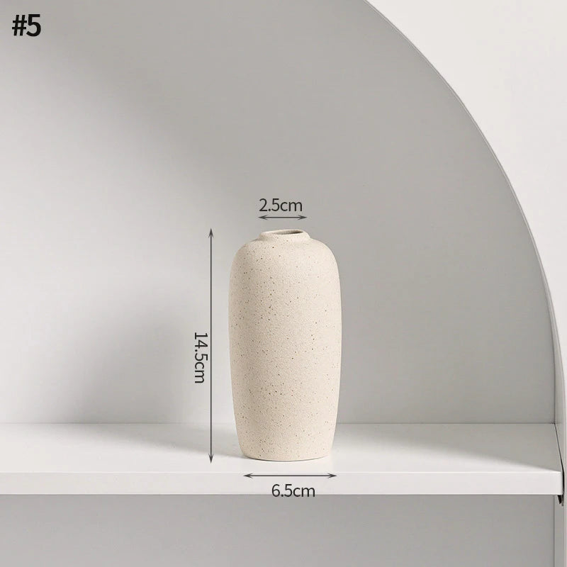 Vase en céramique blanc, style nordique épuré - Nesty (vue 24)