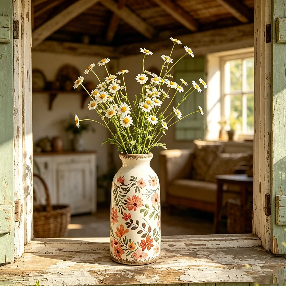 Petit vase en porcelaine vintage, esprit campagne - Nesty (vue 1)