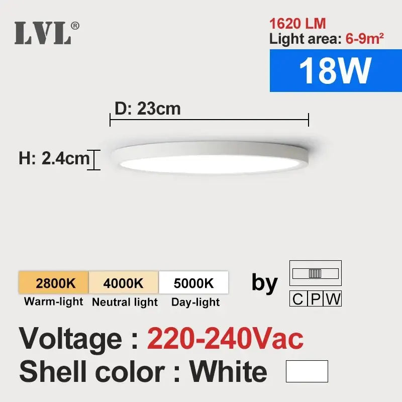 Plafonnier LED bois et blanc Nesty - 3 températures de lumière (vue 9)