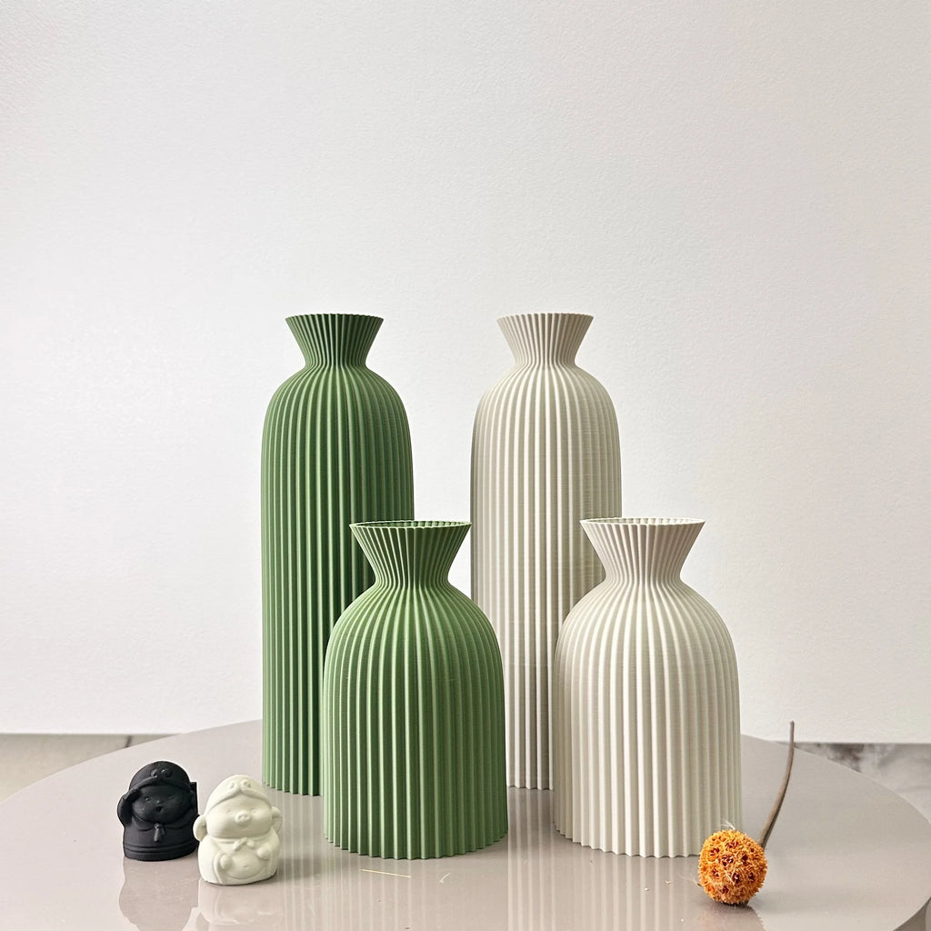 Duo de vases à motif ondulé pour fleurs séchées (vue 5) - Nesty